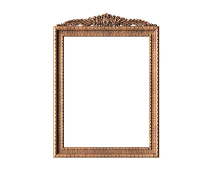 Rectangular frame with crown, 3d models (stl)