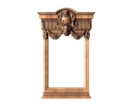 Frame with crown (mascaron), 3d models (stl)