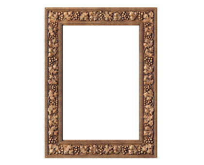 Rectangular frame with vine, 3d models (stl)