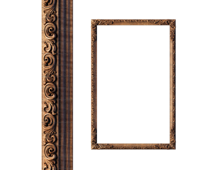 Frame rectangular, 3d models (stl)