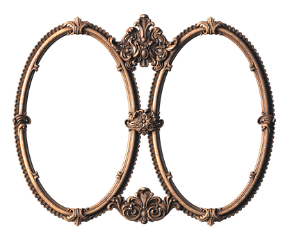 Double oval frame, 3d models (stl)