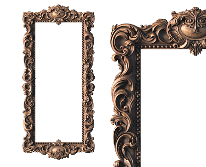 Rectangular frame, 3d models (stl)