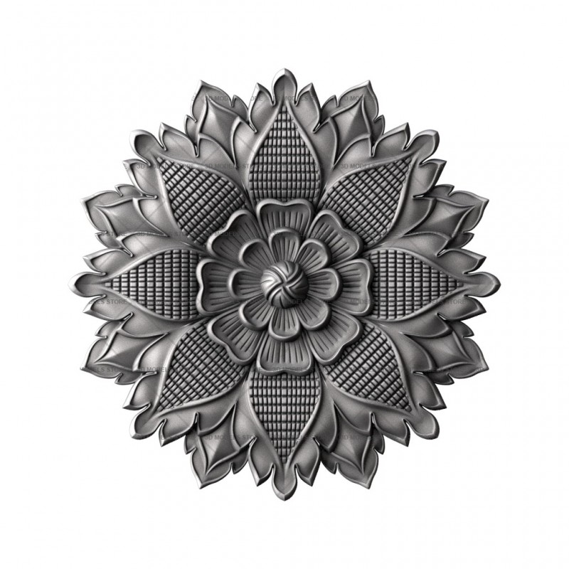 Rosette flower, 3d models (stl)