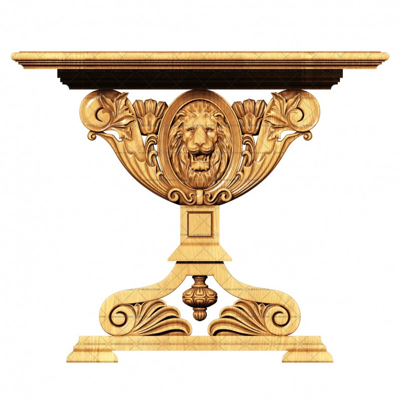 Carved table, 3d models (stl)