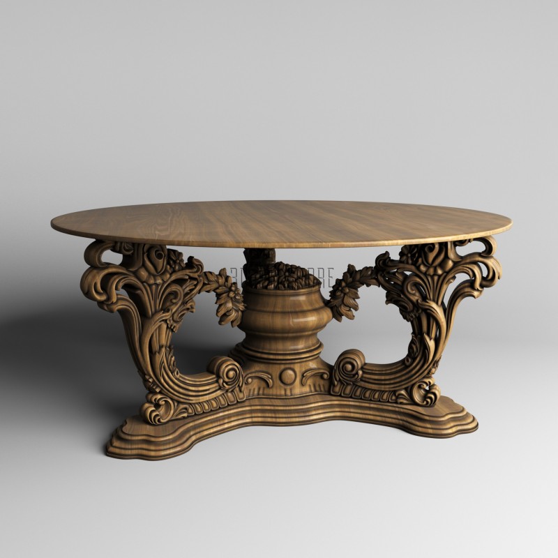 Table with carved legs, 3d models (stl)