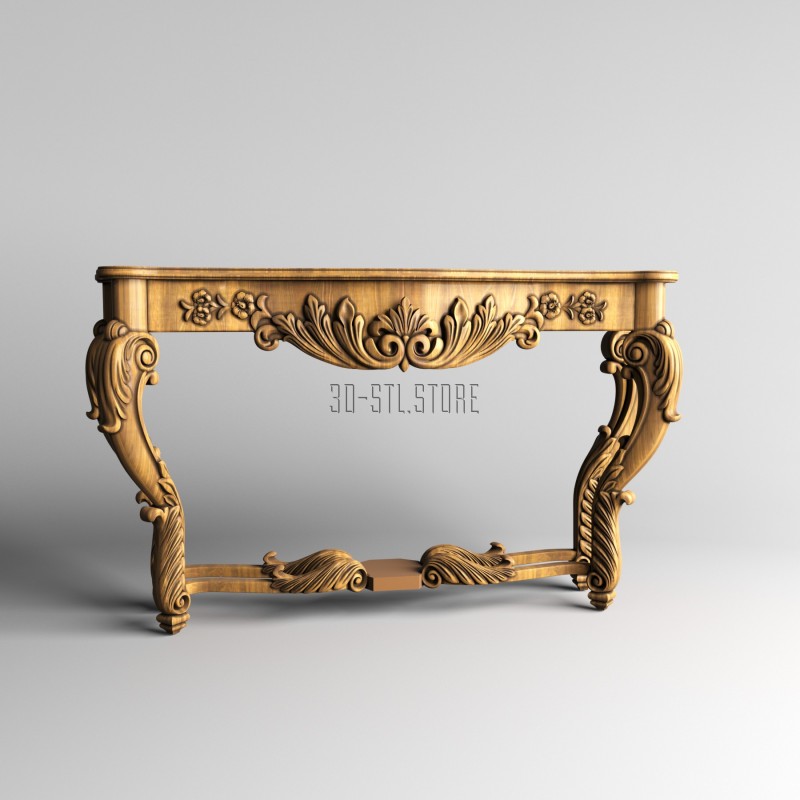 Carved console, 3d models (stl)