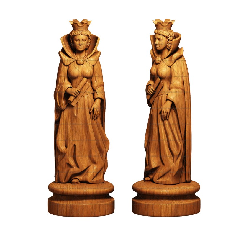 Chess queen - 3d (stl) model, 3d models (stl)