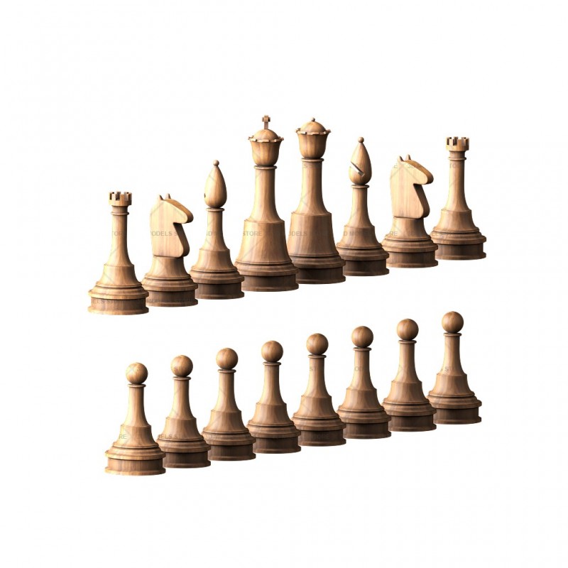 Staunton chess, 3d models (stl)