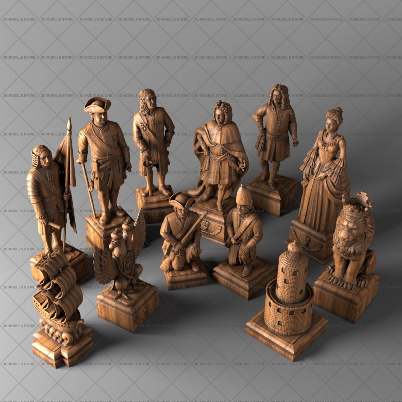 Chess, 3d models (stl)