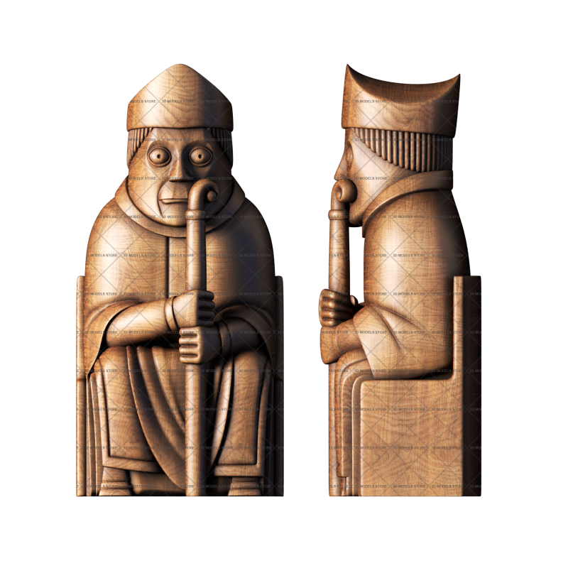 Bishop - Isle of Lewis Chess, 3d models (stl)