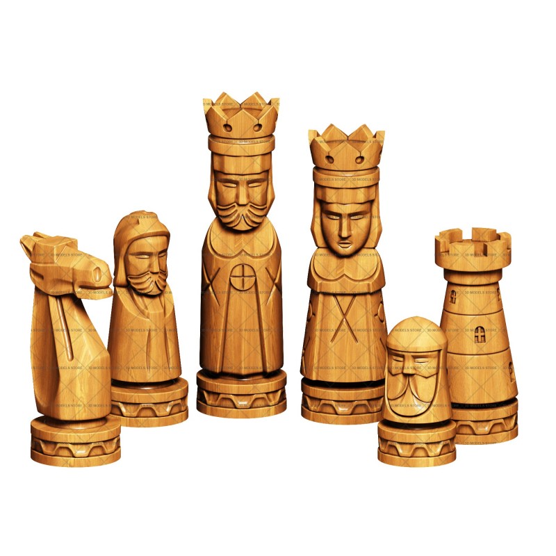 Chess, 3d models (stl)