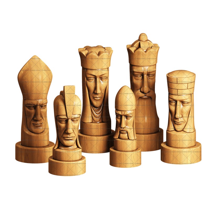 Chess, 3d models (stl)