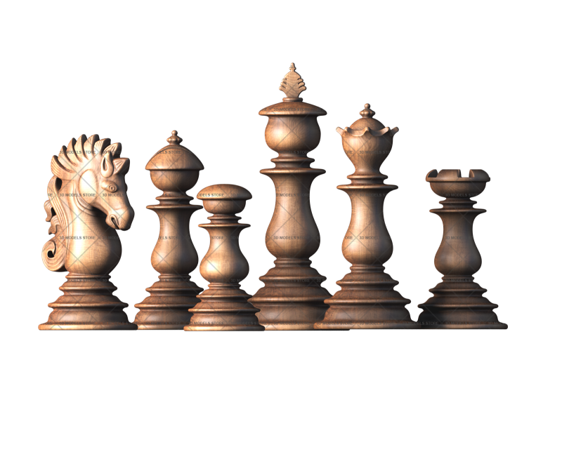 The Staunton Chess set, 3d models (stl)