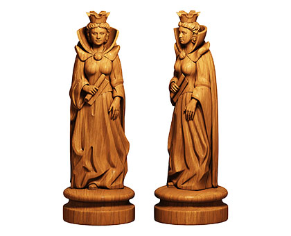 Chess queen - 3d (stl) model, 3d models (stl)