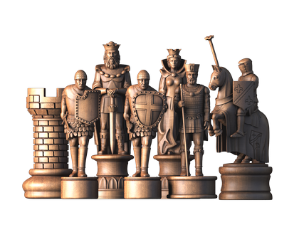 Chess - Knights, 3d models (stl)