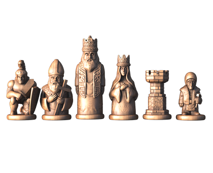 Chess set Medieval, 3d models (stl)