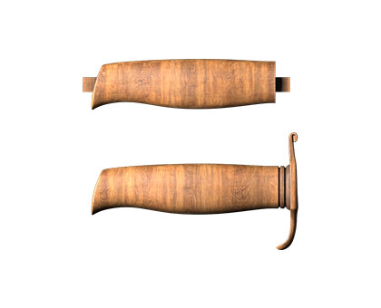 Handle with a guard, 3d models (stl)