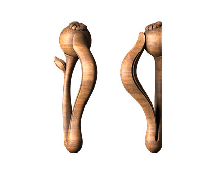 Handle flower, 3d models (stl)