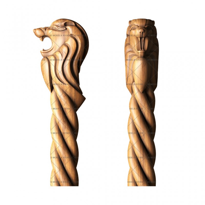 Handle lion, 3d models (stl)