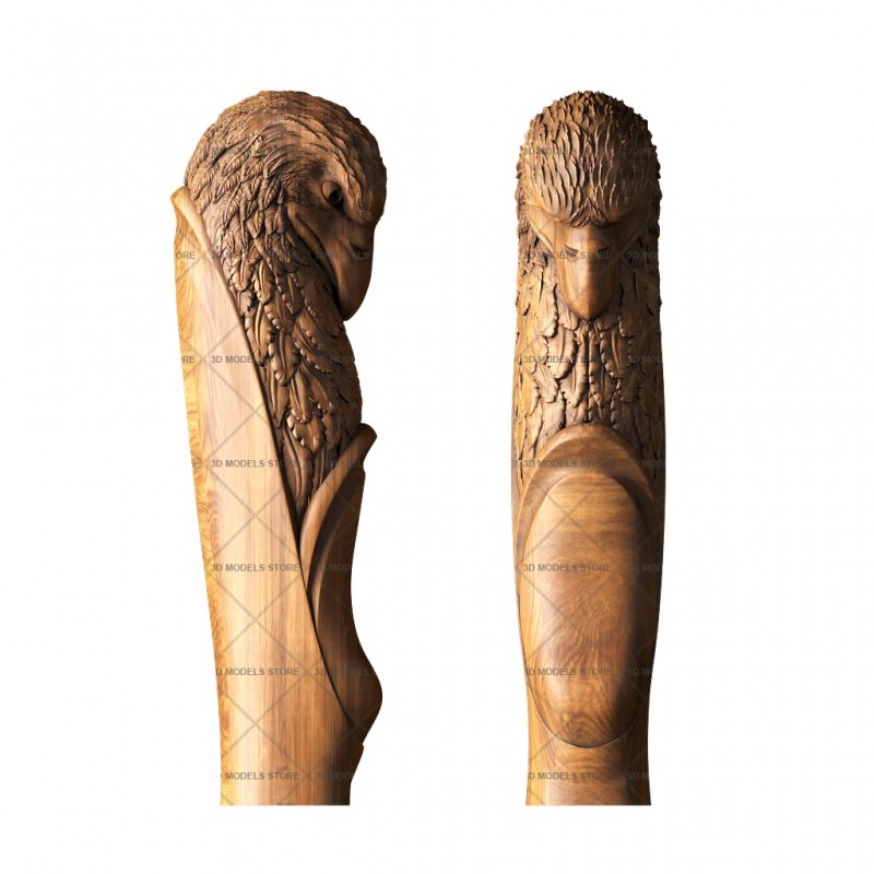 Handle with eagle, 3d models (stl)