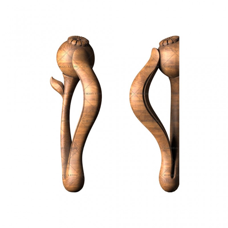 Handle flower, 3d models (stl)