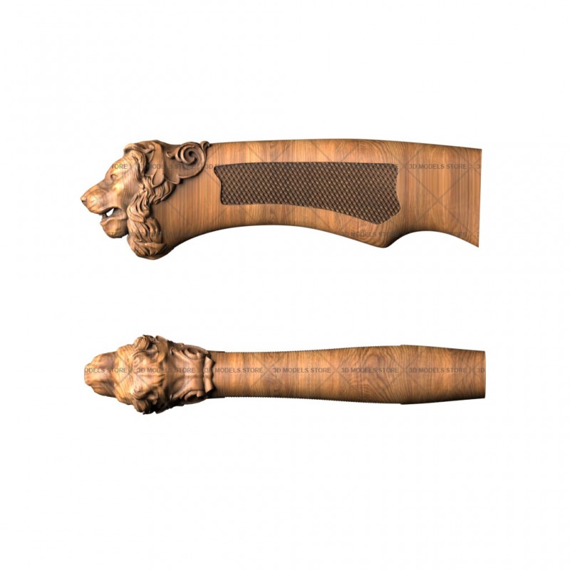 Handle with lion, 3d models (stl)