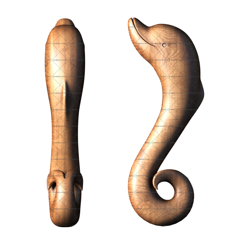 Handle dolphin, 3d models (stl)