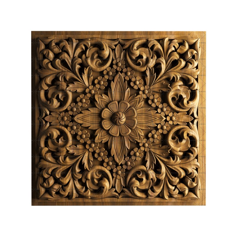 Carved panel, 3d models (stl)