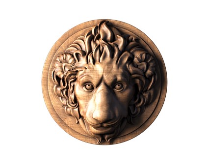 Mascaron with lion, 3d models (stl)