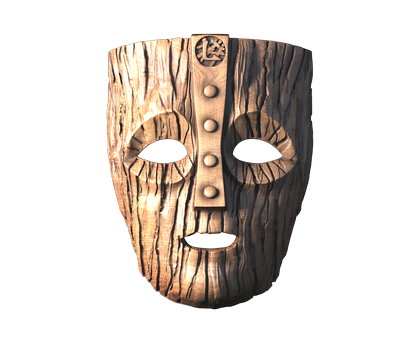 Wooden mask from the movie The Mask, 3d models (stl)