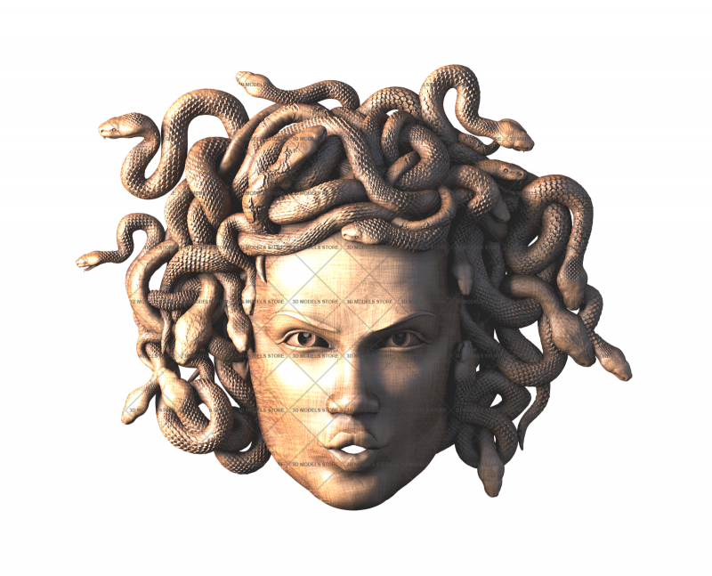 Gorgon Mask, 3d models (stl)