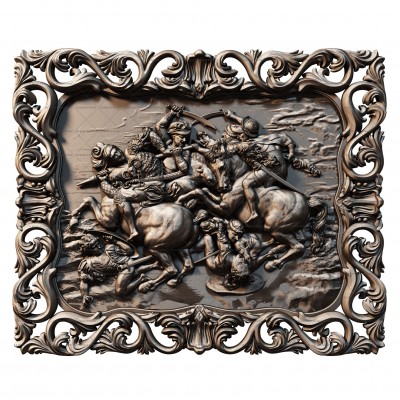 Battle of Anghiari - by Leonardo Da Vinci, 3d models (stl)