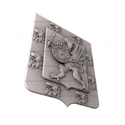 Coat of Arms with griffin, 3d models (stl)