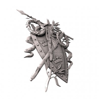 Coat of Arms Shield and Sword, 3d models (stl)