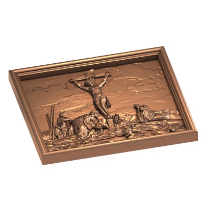 Bas-relief of Calvary, 3d models (stl)