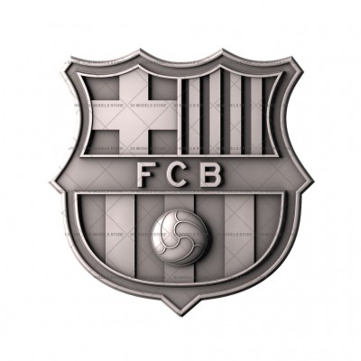 FC Barcelona Logo - 3d (stl) model, 3d models (stl)