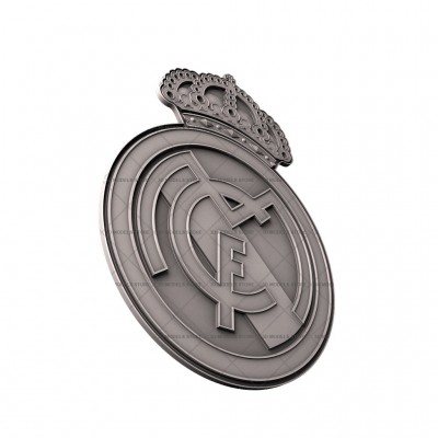 Coat of Arms of Football Club Real Madrid - 3d (stl) model, 3d models (stl)