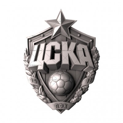 Coat of arms of CSKA football club, 3d models (stl)