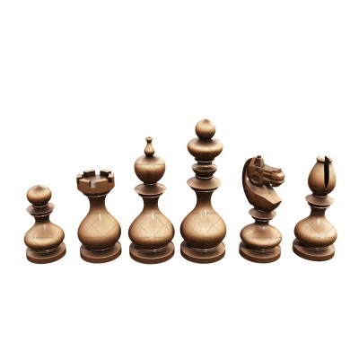 Staunton chess set, 3d models (stl)