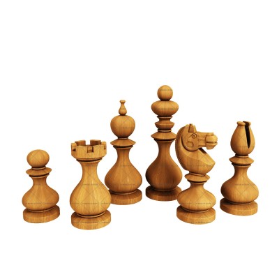 Staunton chess set, 3d models (stl)