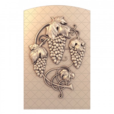 Grapes panel, 3d models (stl)